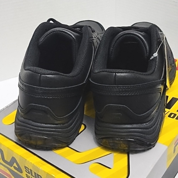 Fila Memory Workshift Ultra Slip Resistant Black Sneakers - Picture 7 of 16